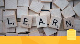 Scrabble tiles for learning.